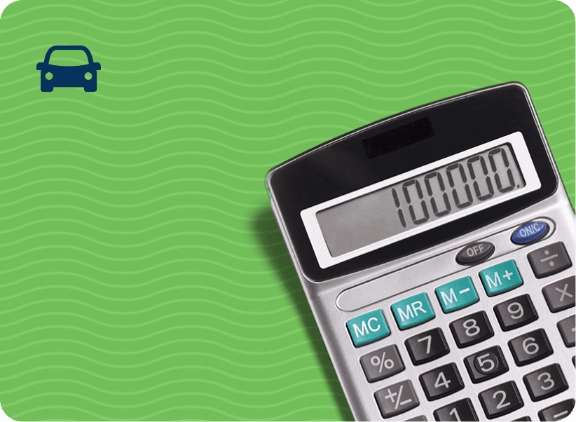 Calculator with green background